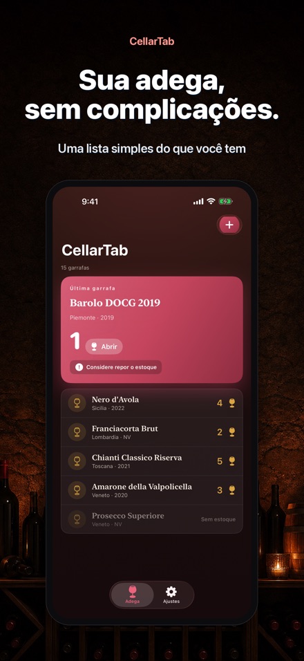 CellarTab: Registro de Adega