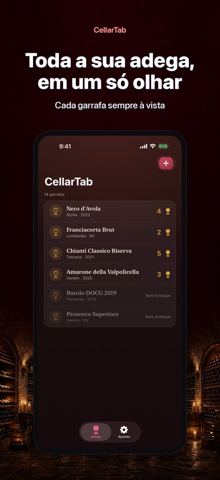 CellarTab: Registro de Adega 9