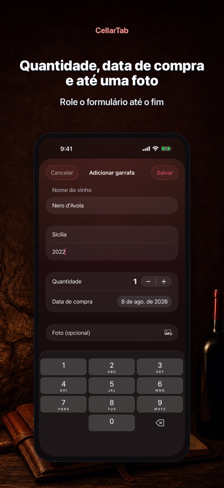 CellarTab: Registro de Adega 10