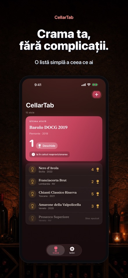 CellarTab: Jurnal Cramă