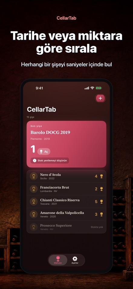 CellarTab: Şarap Mahzeni Kaydı 3