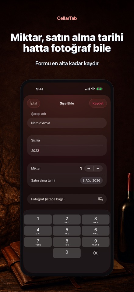 CellarTab: Şarap Mahzeni Kaydı 10