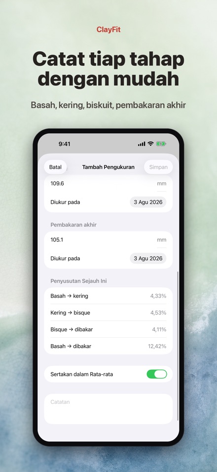 ClayFit: susut tanah liat 3