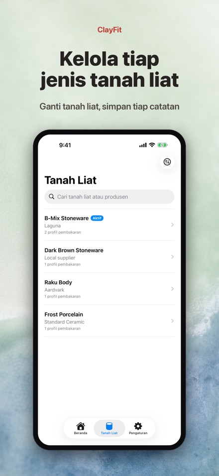 ClayFit: susut tanah liat 5