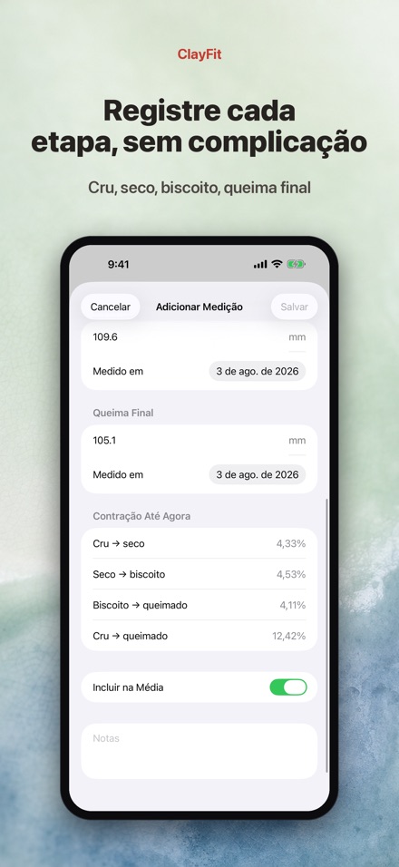ClayFit: retração da argila 3