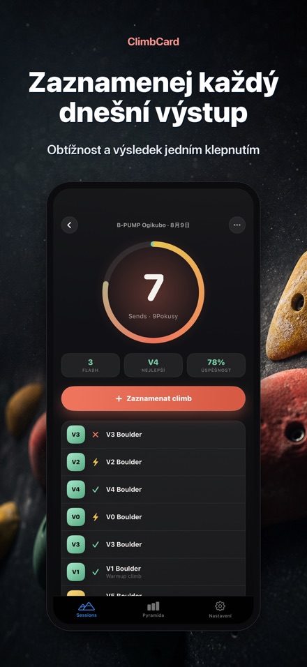 ClimbCard: Deník Lezení