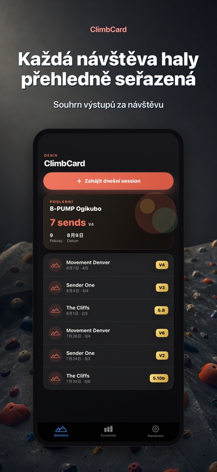 ClimbCard: Deník Lezení 4