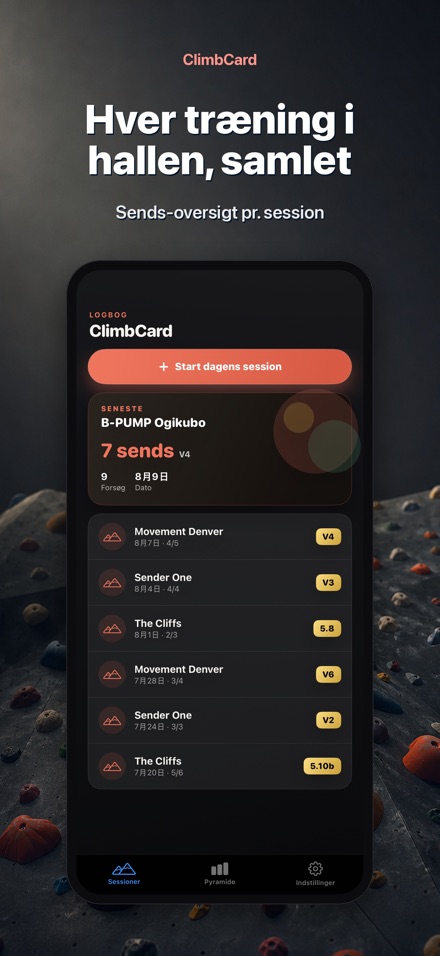 ClimbCard: Klatrelog 4