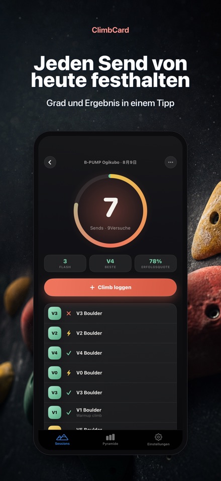 ClimbCard: Kletter-Logbuch