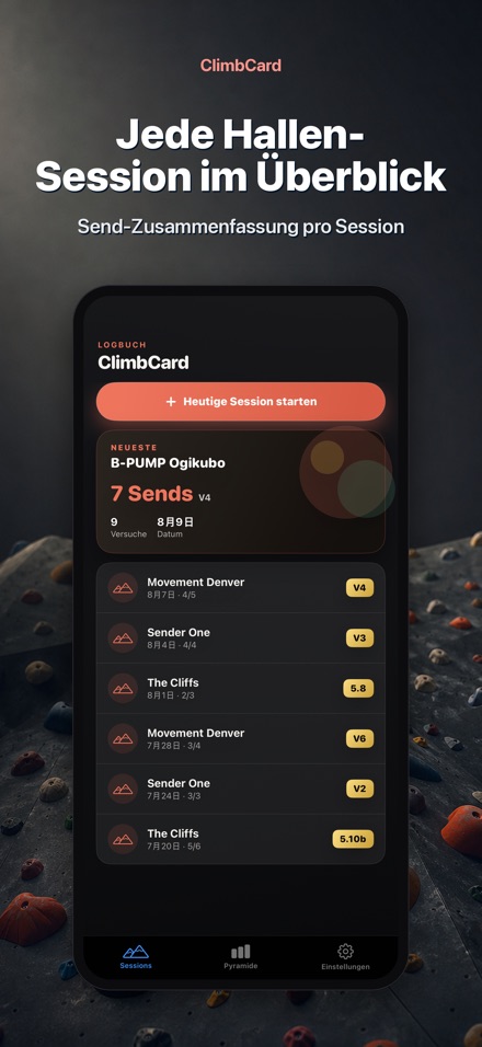 ClimbCard: Kletter-Logbuch 4