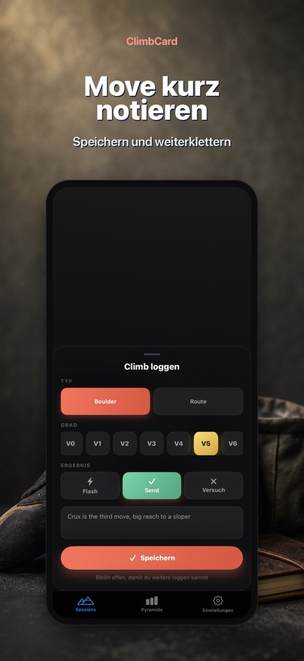 ClimbCard: Kletter-Logbuch 7