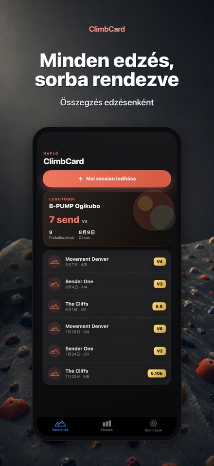 ClimbCard: Mászónapló 4