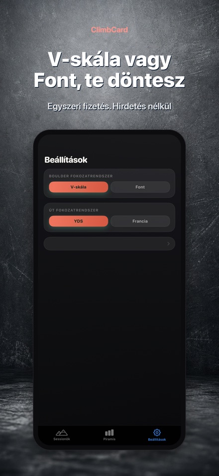 ClimbCard: Mászónapló 10