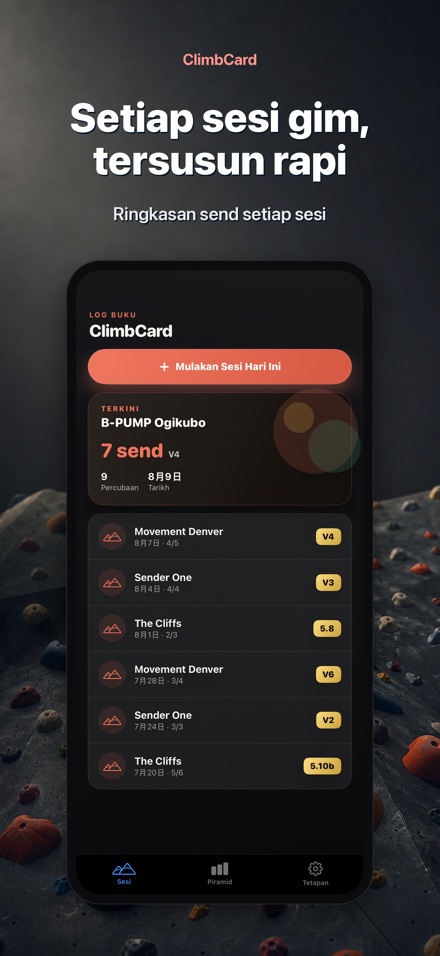 ClimbCard: Log Panjat Batu 4