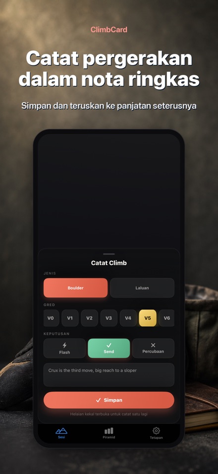 ClimbCard: Log Panjat Batu 7