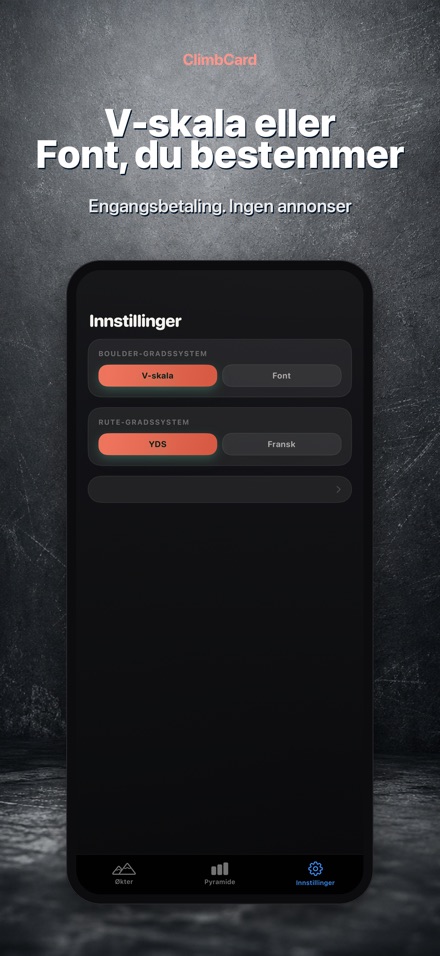 ClimbCard: Klatrelogg 10