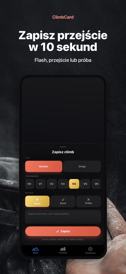 ClimbCard: Dziennik Wspinaczki 3