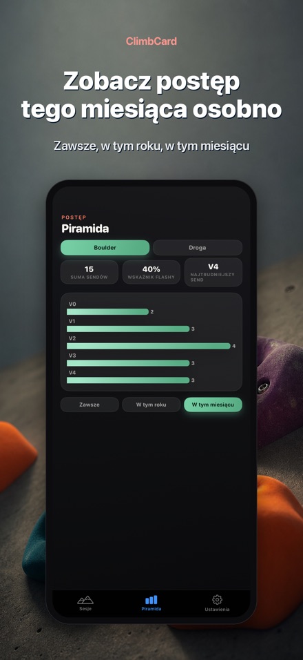 ClimbCard: Dziennik Wspinaczki 8