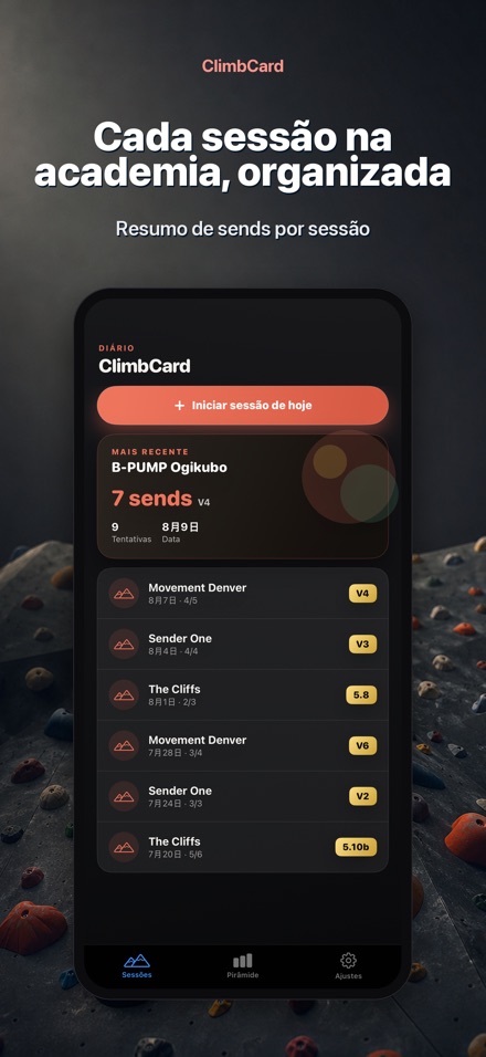 ClimbCard: Diário de Escalada 4