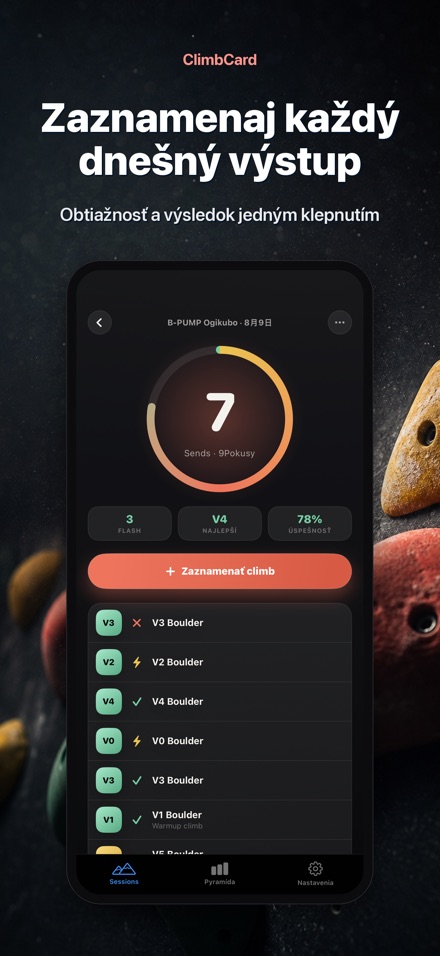 ClimbCard: Denník Lezenia