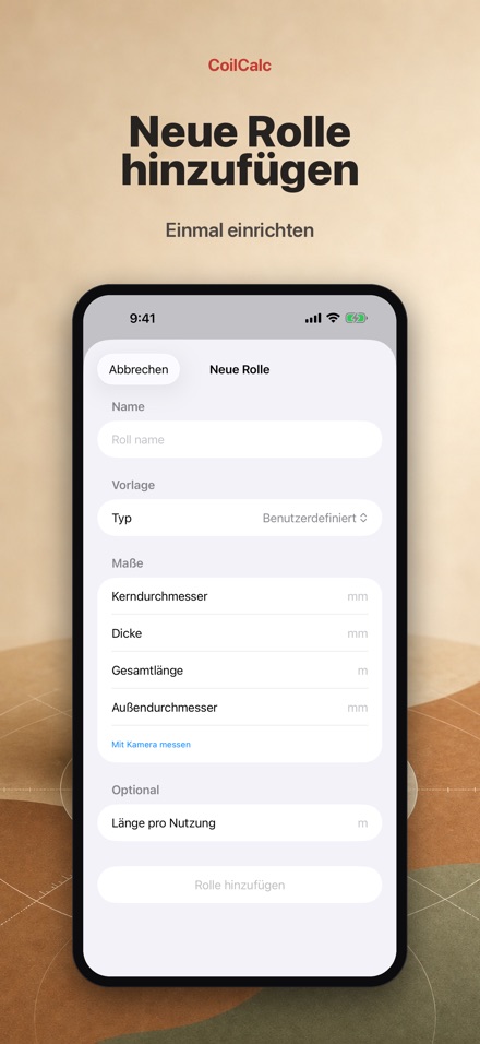 CoilCalc: Rollenlängenmesser 4