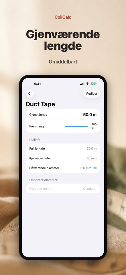 CoilCalc: Rullelengdemåler 2