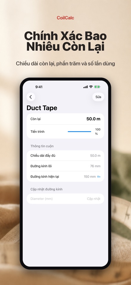 CoilCalc: Đo Chiều Dài Cuộn 2