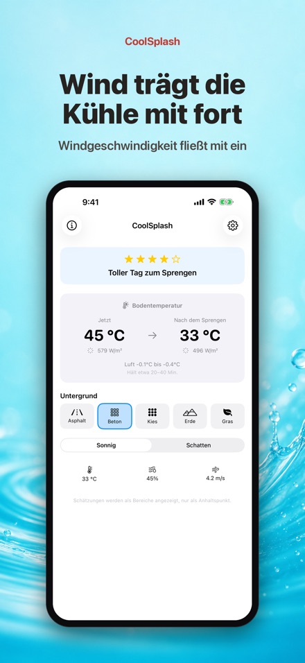 CoolSplash: Kühlung berechnen 5