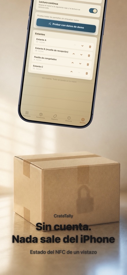 CrateTally Inventario NFC 10
