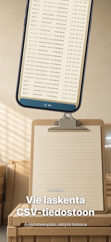 CrateTally NFC Inventaario 7