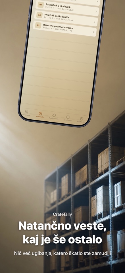 CrateTally NFC Popis zaloge 4