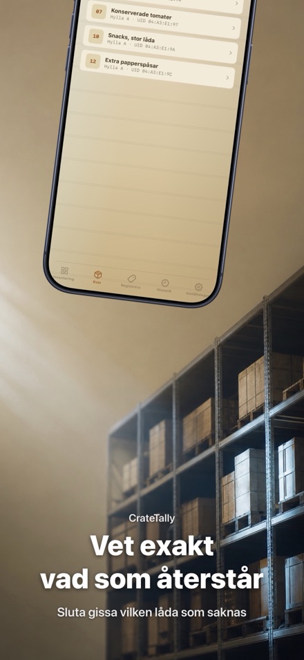 CrateTally NFC Inventering 4