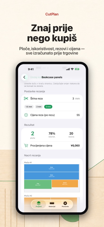 CutPlan: Optimizacija rezanja 3