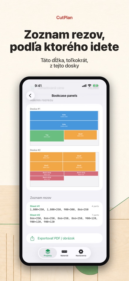 CutPlan: Optimalizácia rezov 6