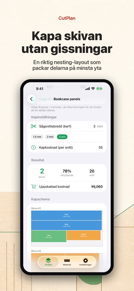CutPlan: Optimera kapning
