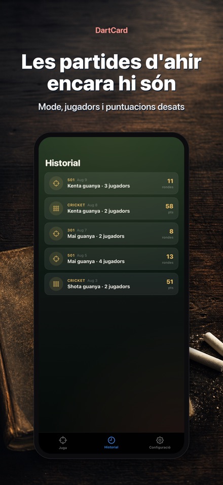 DartCard: Comptador de Dards 8