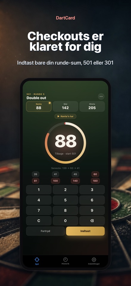 DartCard: Dart Pointtæller