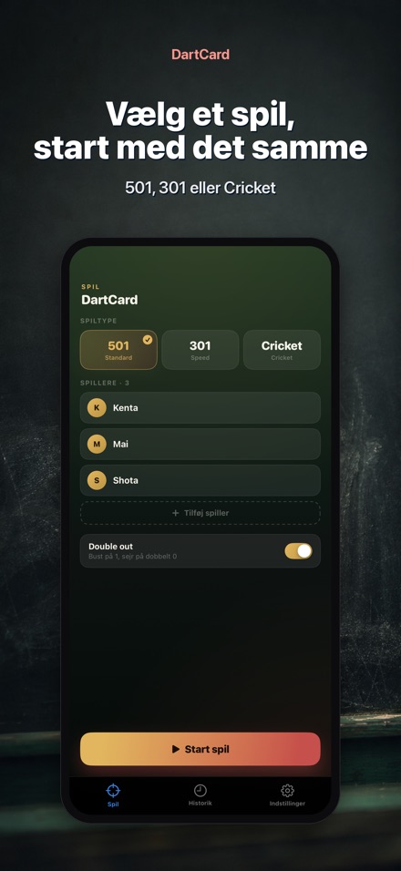 DartCard: Dart Pointtæller 6