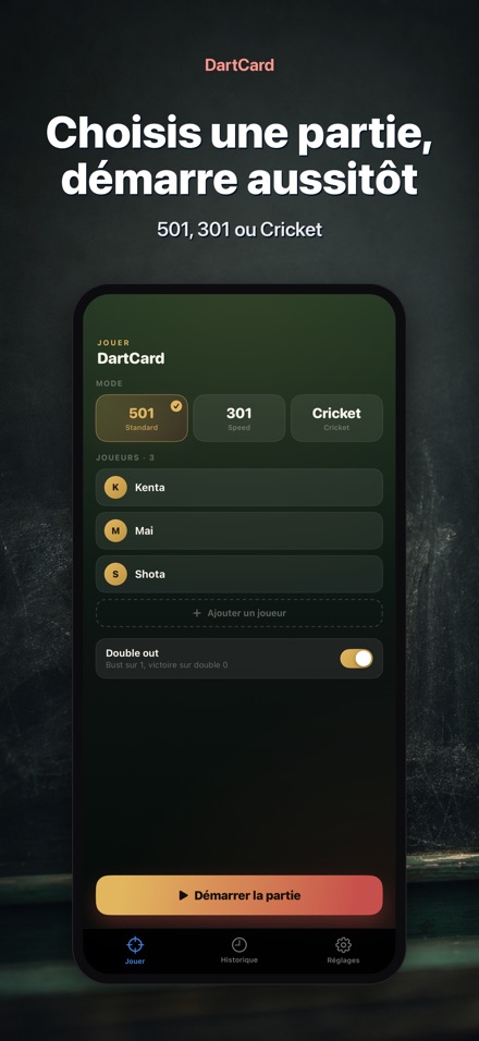 DartCard: Marqueur Fléchettes 6