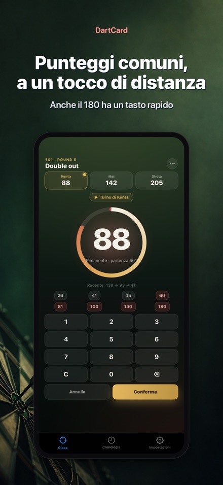 DartCard: Punteggio Freccette 3