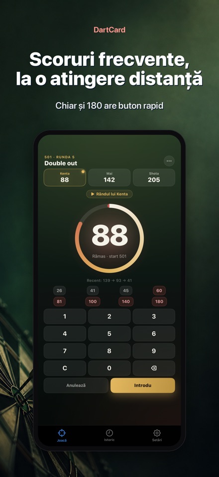 DartCard: Numărător Darts 3