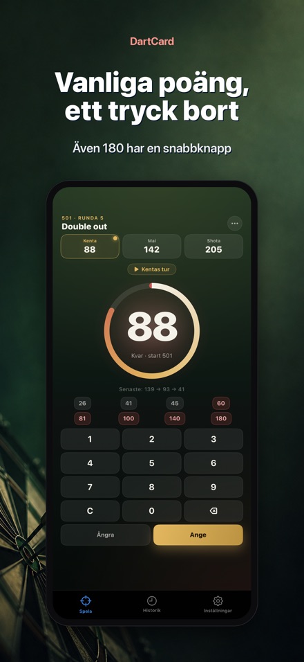 DartCard: Dart-Poängräknare 3