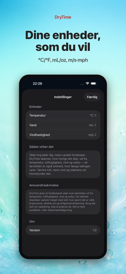 DryTime: Tørretid i min. 10