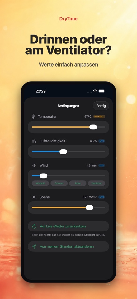 DryTime: Wann trocken? 5