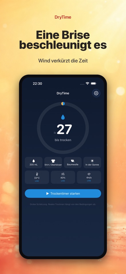 DryTime: Wann trocken? 9