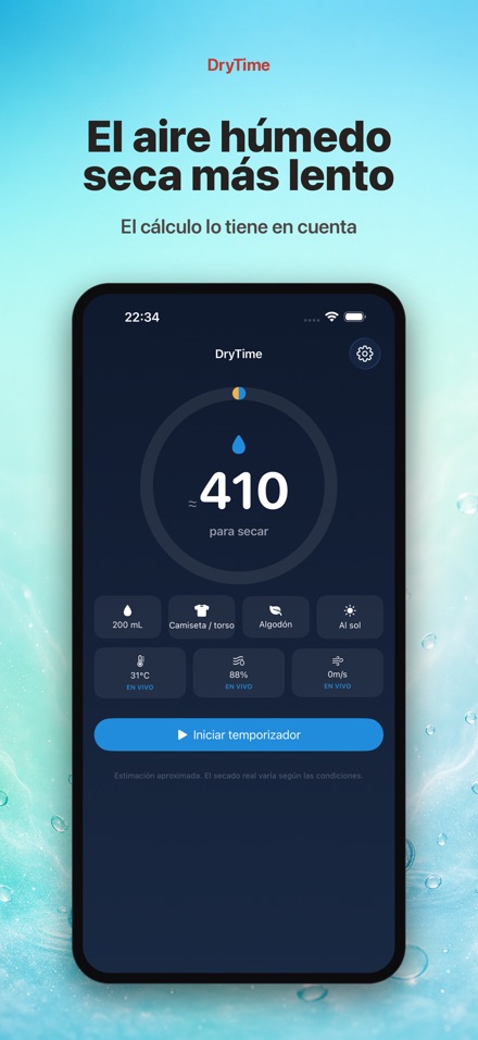 DryTime: cuánto en secar 6