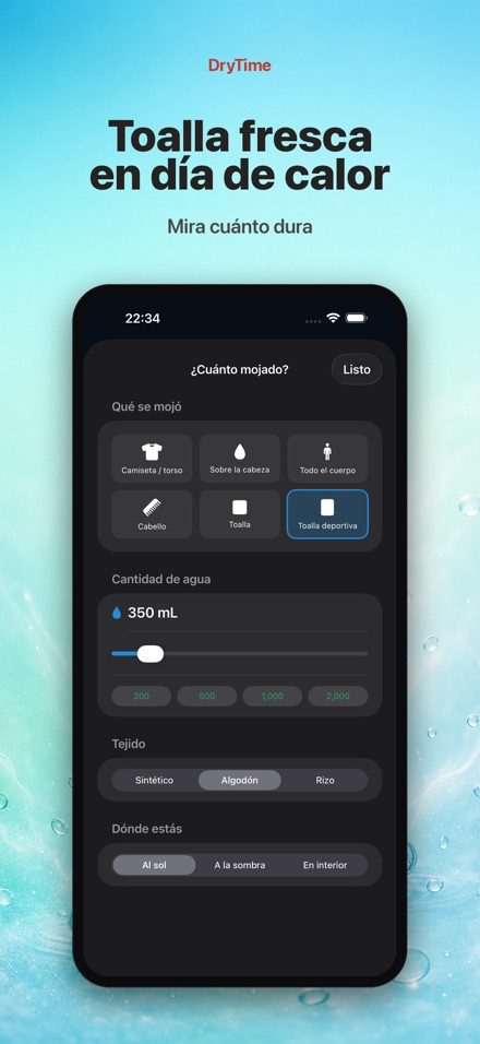 DryTime: cuánto en secar 8