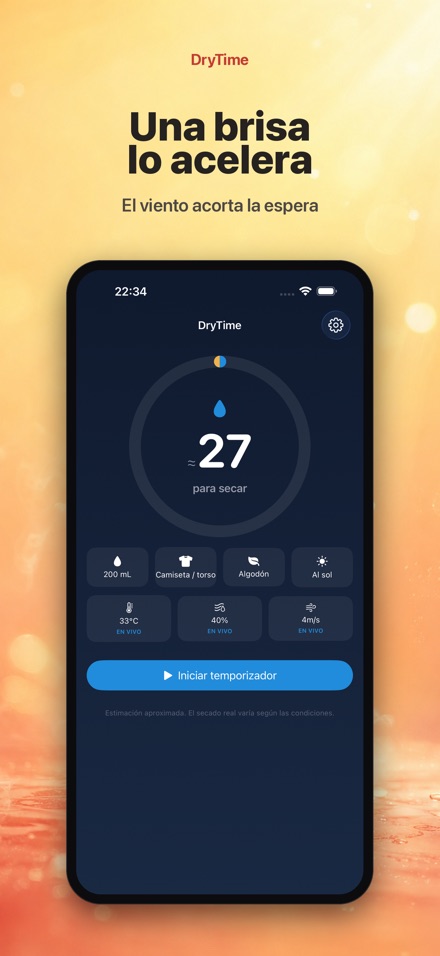 DryTime: cuánto en secar 9