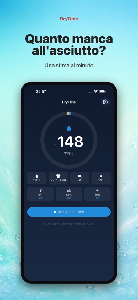 DryTime: quanto per asciugare