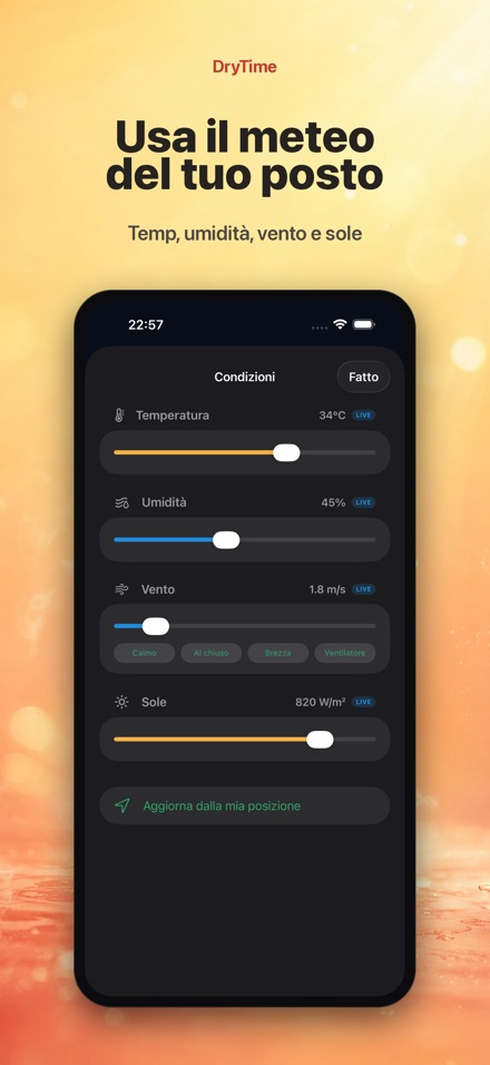 DryTime: quanto per asciugare 3